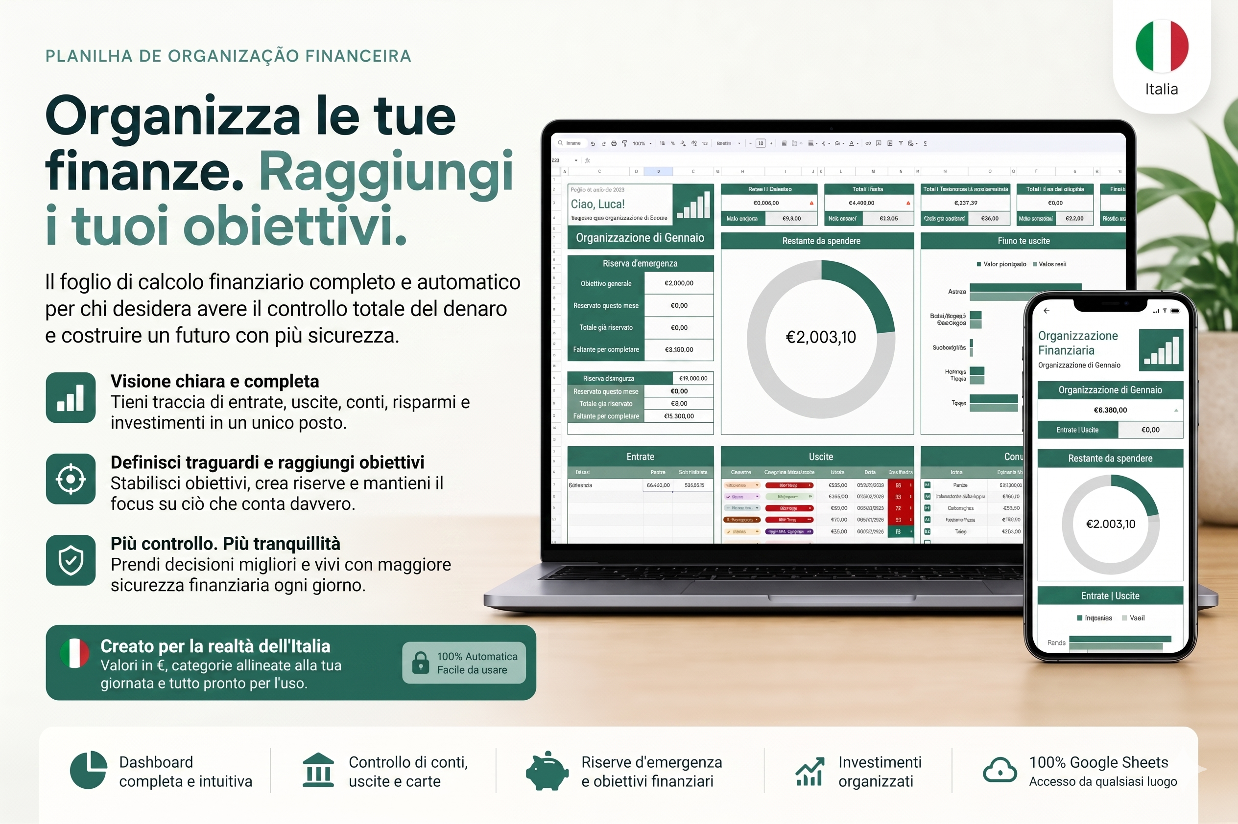Foglio di Gestione Finanziaria - Mockup