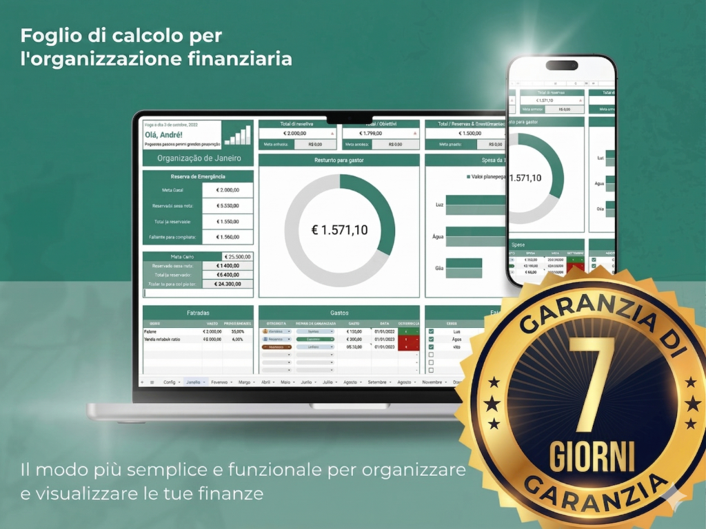Mockup del Foglio di Gestione Finanziaria